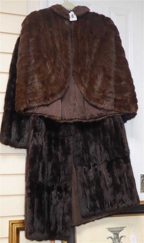 A squirrel fur coat and a similar jacket